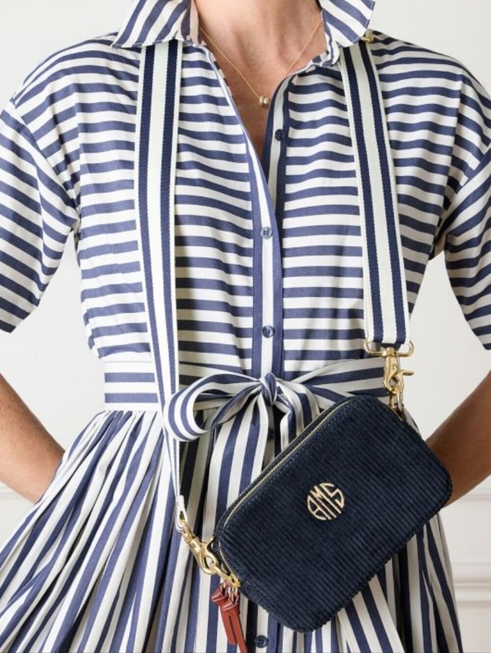 Mark And Graham Sophie Double Zip Corduroy Crossbody
